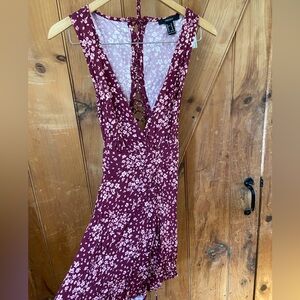 Flirty lace-up mini dress